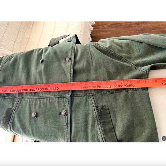 WE THE FREE Viva Surplus Cotton Pea Jacket in Army Green - S - Picture 11 of 13